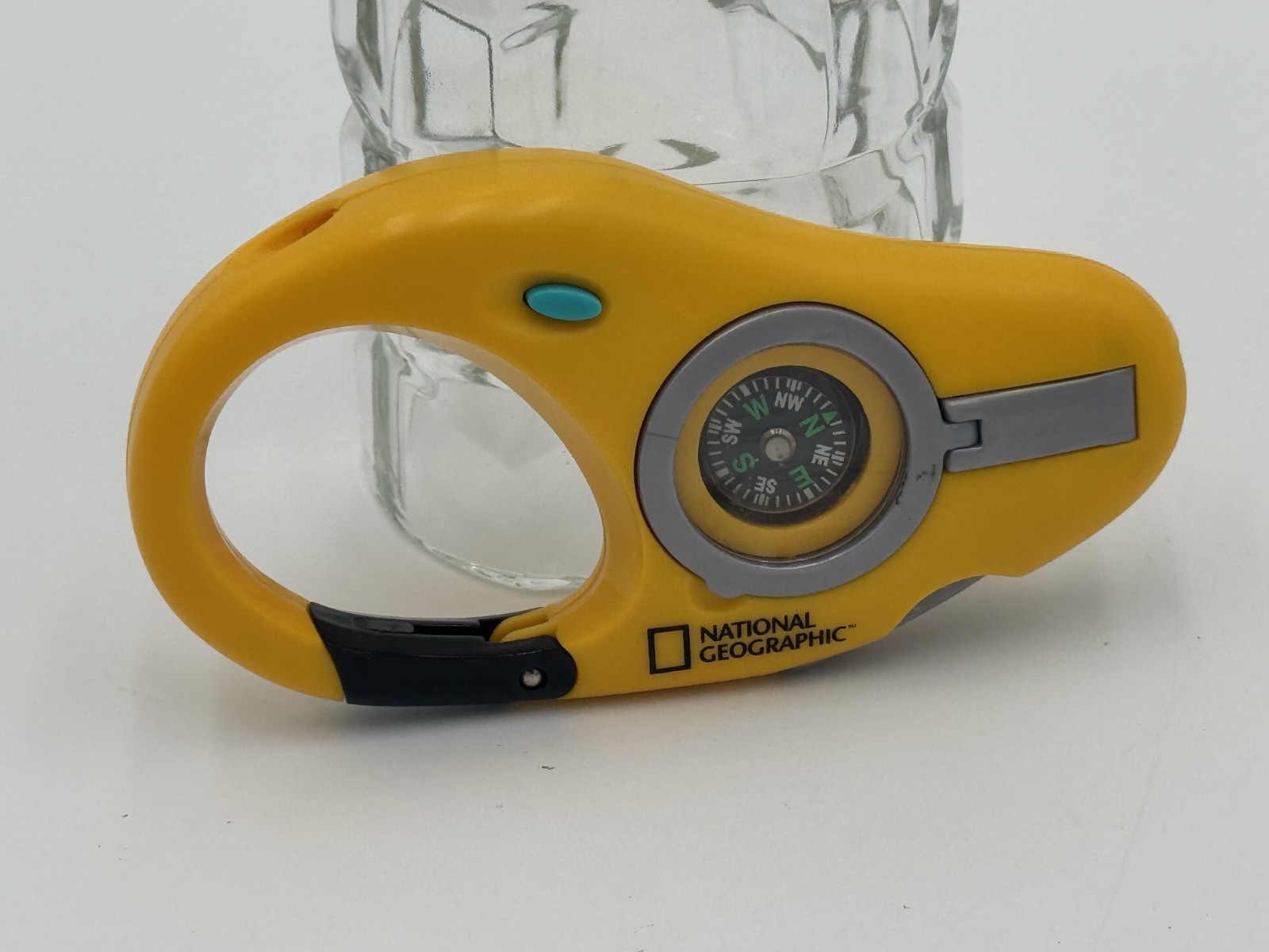 2002 National Geographic Society Carabiner Clip Compass Light Tweezers Outdoors