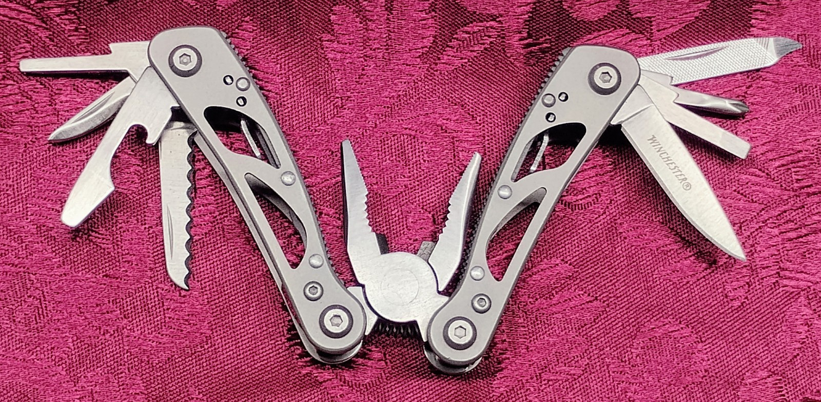 Winchester Multi Tool Keychain Pocket Knife Fishing Hunting Shooting Mini Pliers