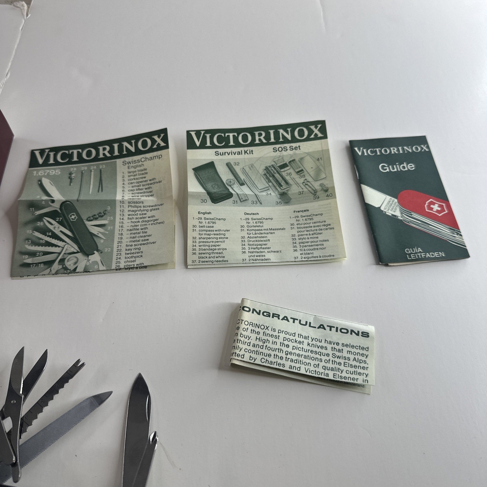 Vintage Victorinox Black Survival Kit – Swiss Champ – SOS Set – New Old Stock