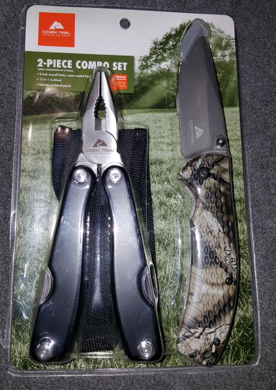 Ozark Trail 2 Piece Combo Set 8 Inch Overall Folding Knife and Multi-Tool NIP