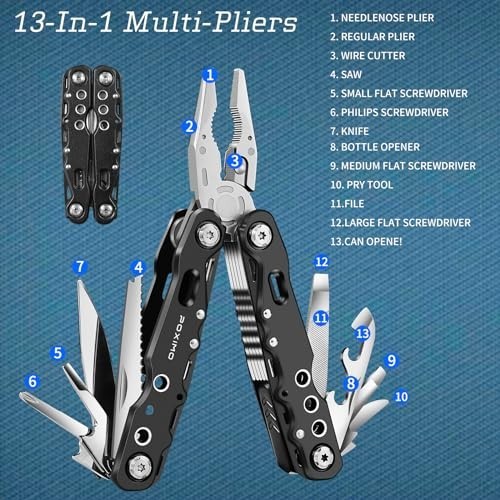 14-in-1 Multitool Gift Set for Dad | EDC Survival Kit with Pliers, Knife & Pen |