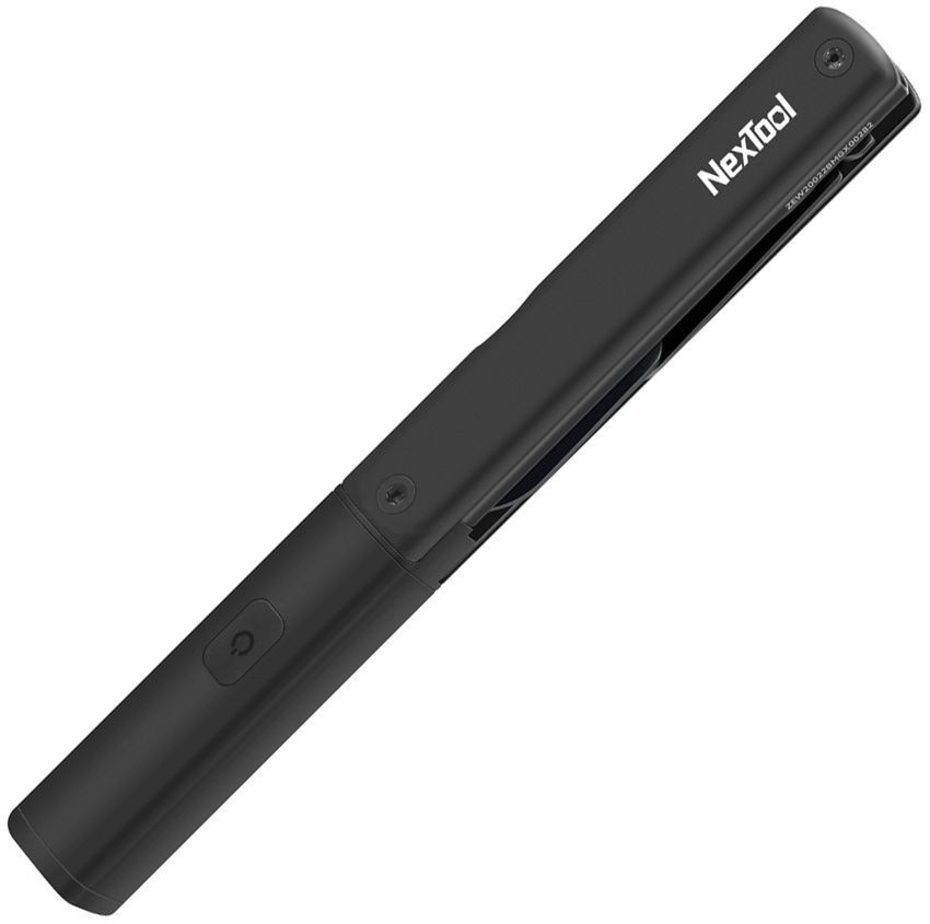 NexTool Multi Functional Pen Tool Small Blade Scissors Light Black Aluminum Body