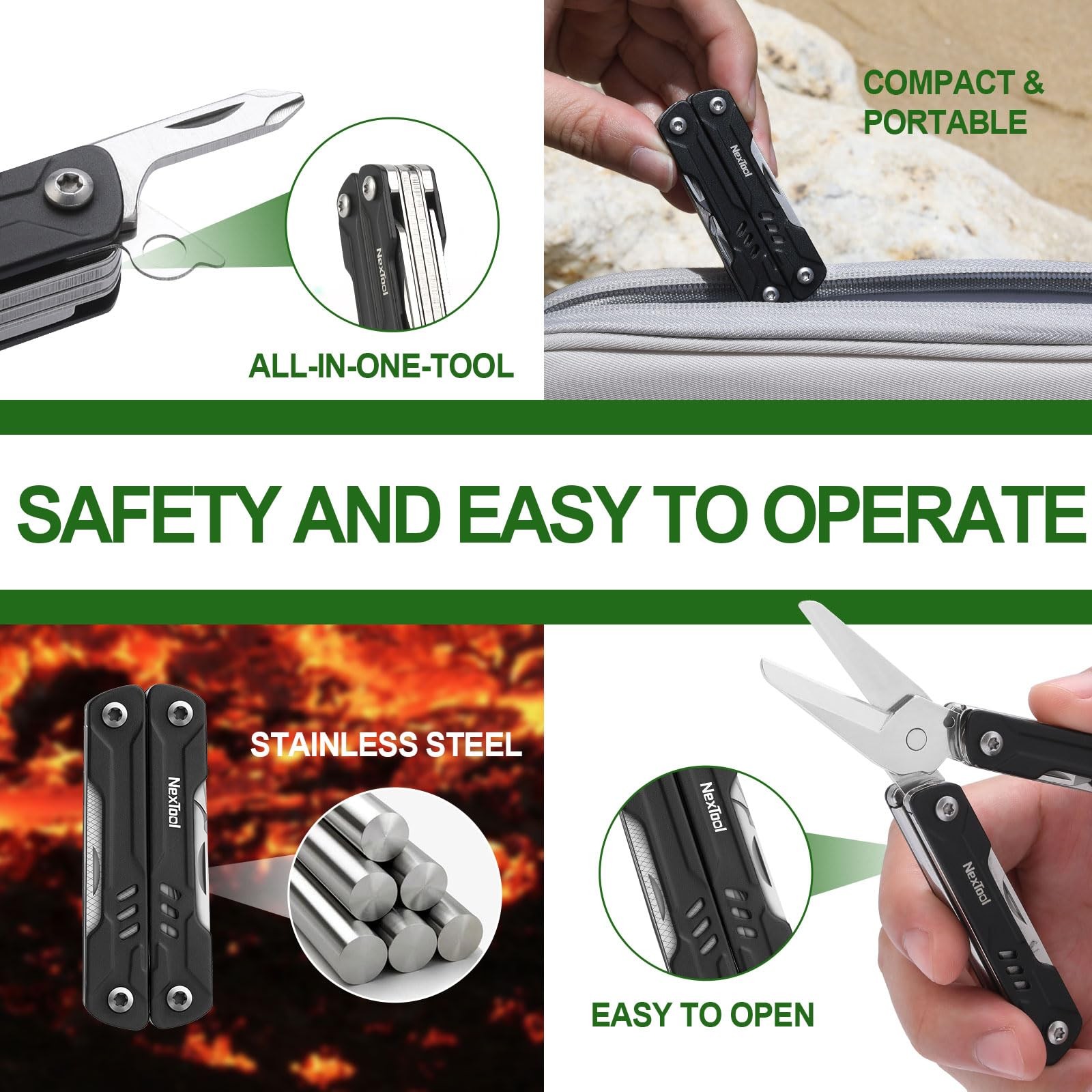 Keychain Multitool, Mini Sailor Scissors, 10 in 1 Mini Multitool with EDC Poc…