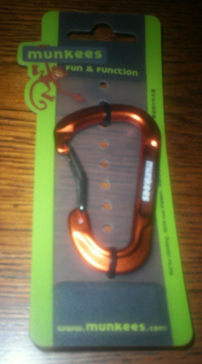 Munkees Carabiner Key Chain Fun Function Camping Scouts Hiking School Travel Run