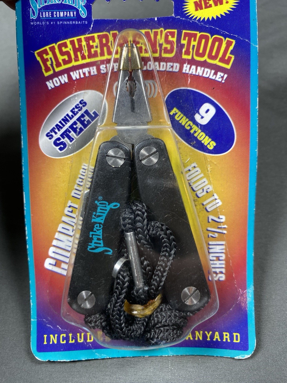 Strike King Lure Company Fishermen’s Multi Tool W/ Lanyard, 9 Functions, NEW