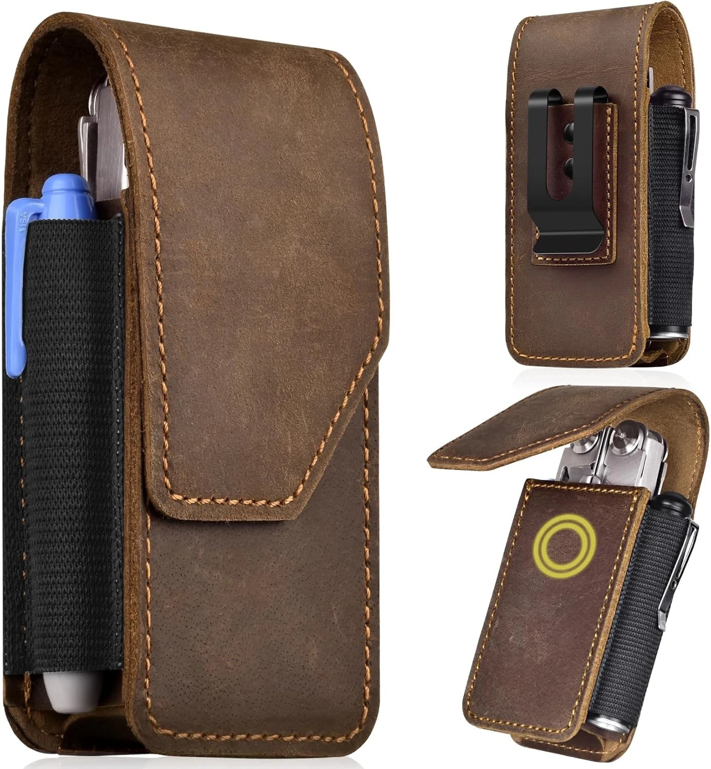 Leather Multitool Sheath Compatible with Leatherman Wave plus Wingman Surge Reba