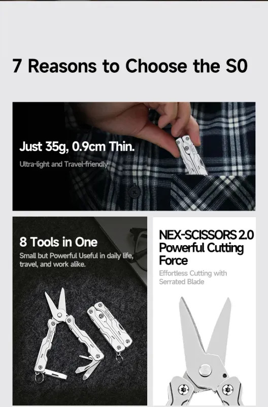 NEW Mini Multitool Portable Folding Multi Tool Compact Handheld Functional EDC