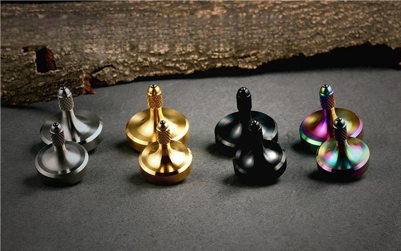 Stainless Steel Small Spinning Top Hand Twisting Gyro Gyroscope Spinner Toys EDC