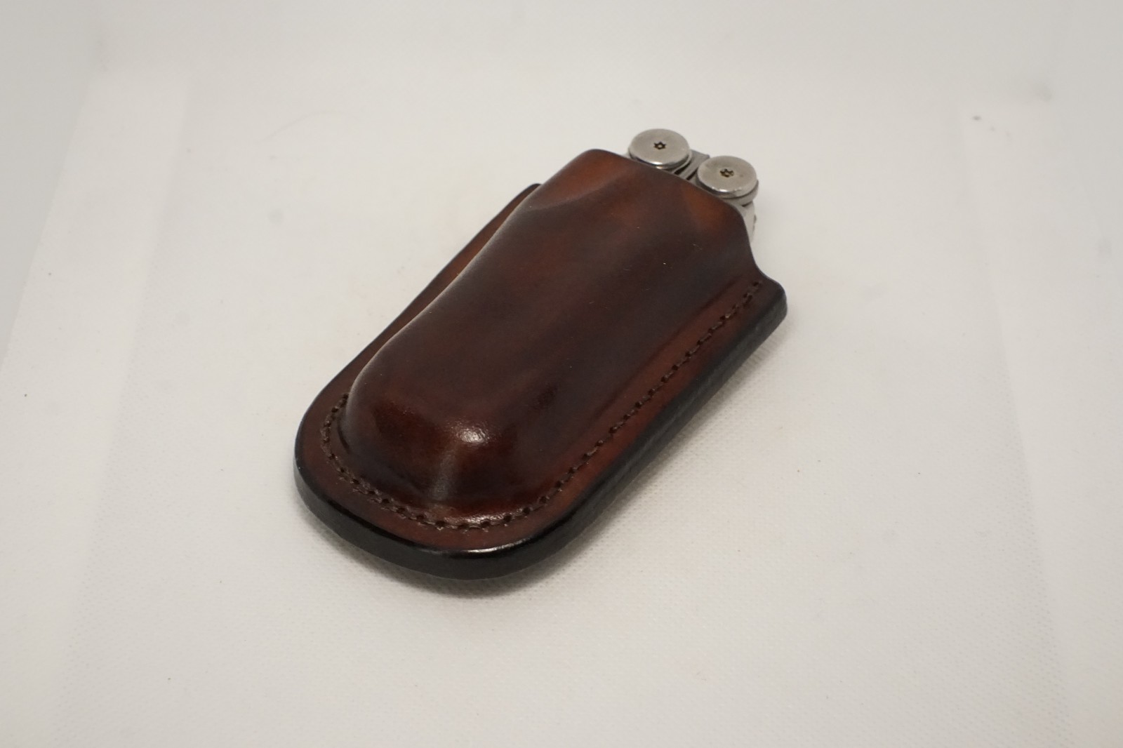 Leatherman wave plus leather sheath handmade dark brown color. Sheath only.