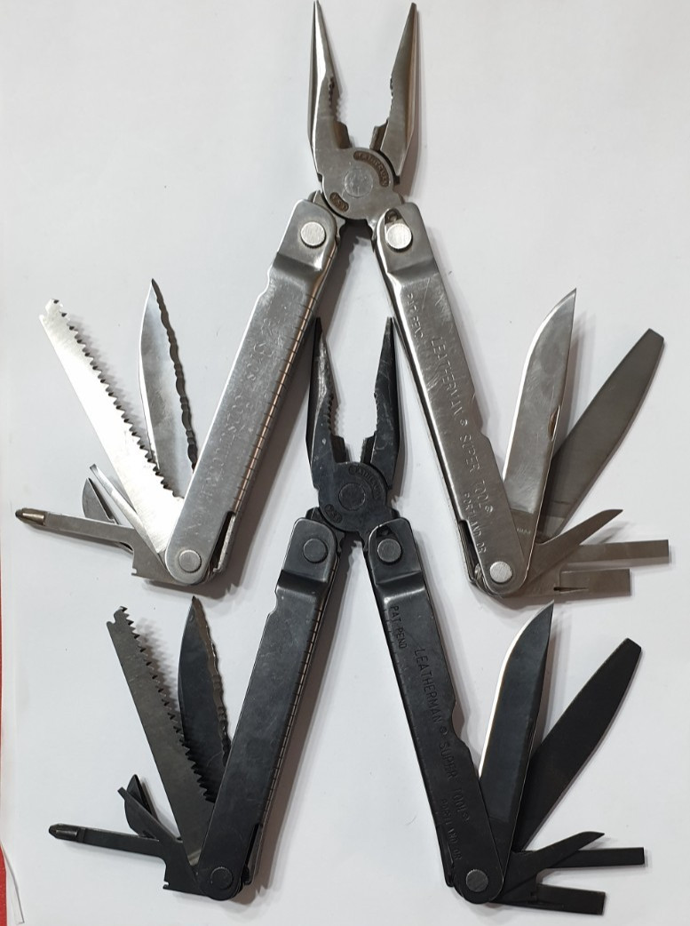 🔥 2X Leatherman 1998 Super Tool Gen1 Retired BO Black + Silver Rare Collectable