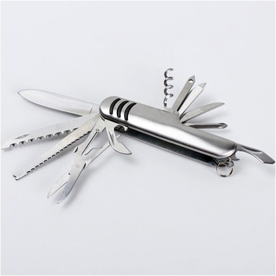 Multi Function Pocket Tools Chest Knife Stainless Steel with 11 features
