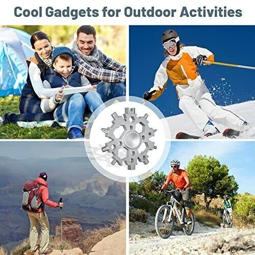 Snowflake Multitool 22 in 1 Snowflake Multi Tool with Fidget Spinners Is a Gift