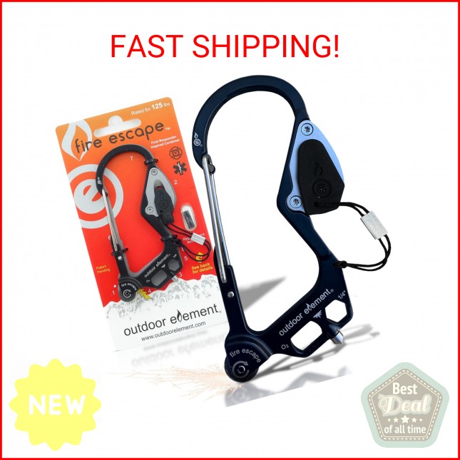 OUTDOOR ELEMENT Fire Escape, Emergency Escape Tool, Seatbelt Cutter, Window Brea