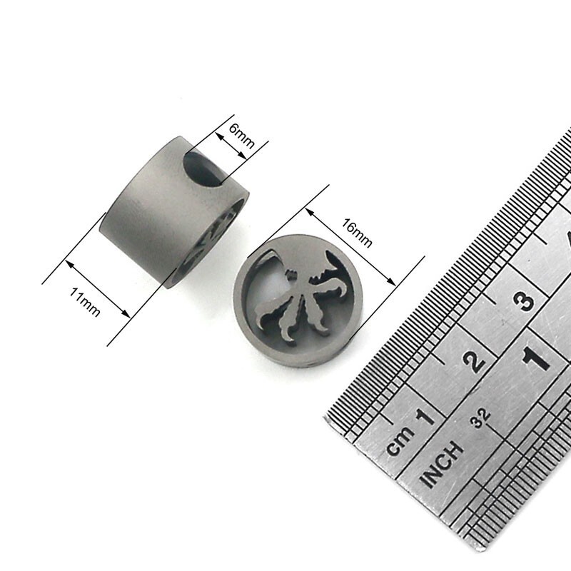 Hot Titanium Alloy Bead EDC Parachute Cord Knife Lanyard Pendant DIY Accessories