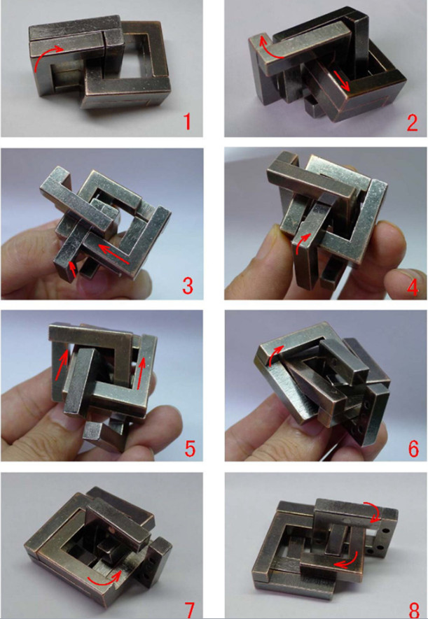 Brass Intelligence Luban Lock Educational Brain Teaser Puzzle Magic Toy Hard