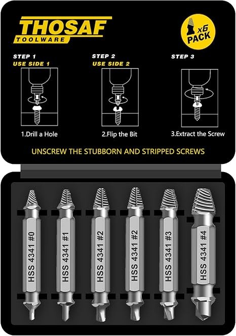 THOSAF Damaged Screw Extractor Set, Fathers Day Gifts for Men