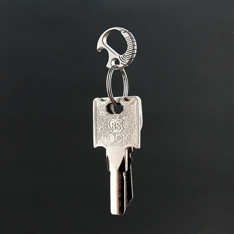 Mini Titanium Key Chain Carabiner Opener Outdoor Travel Size Hanging Buckle EDC