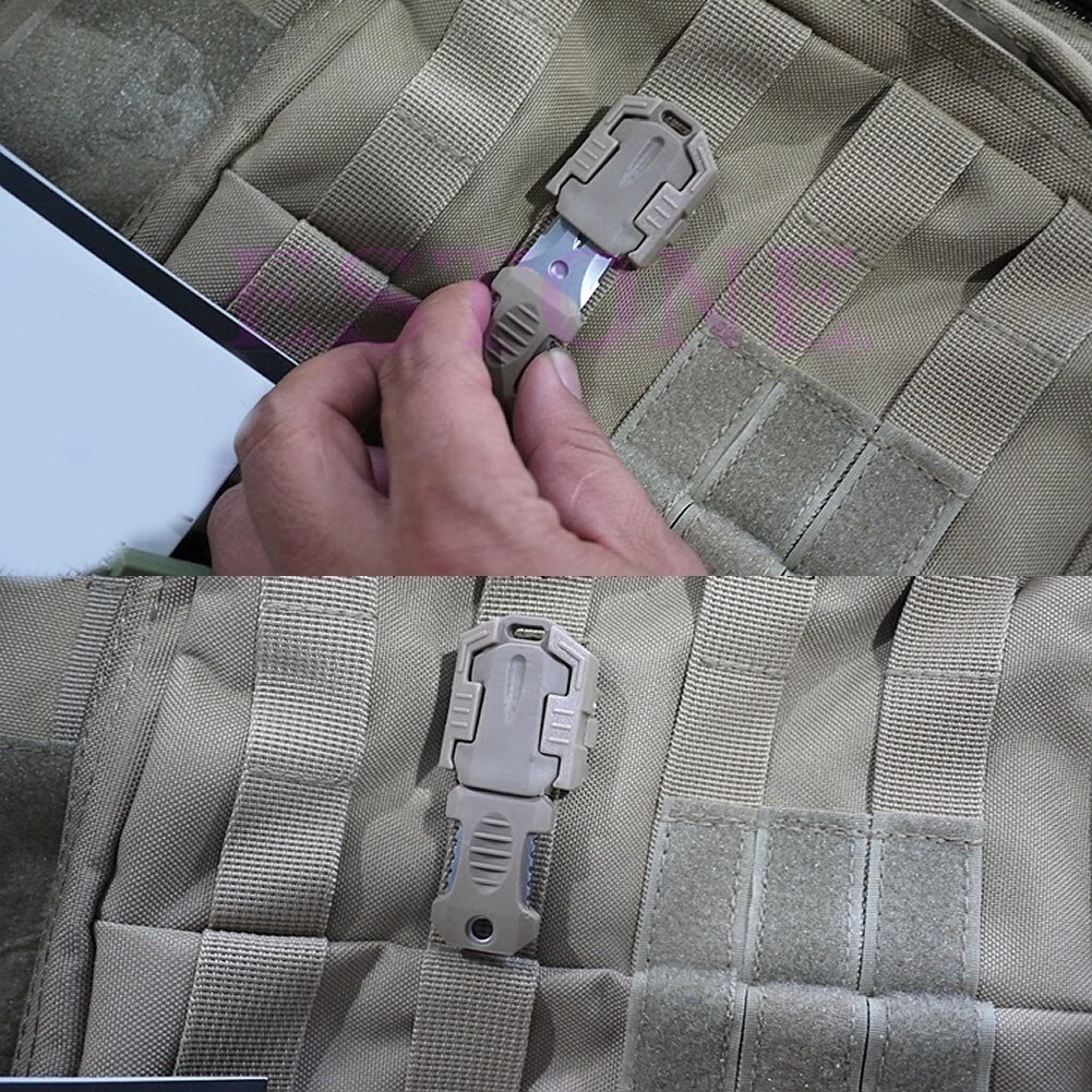 EDC Knife Mini Multifunction Pocket MOLLE Webbing Camping Hiking Survival Tool