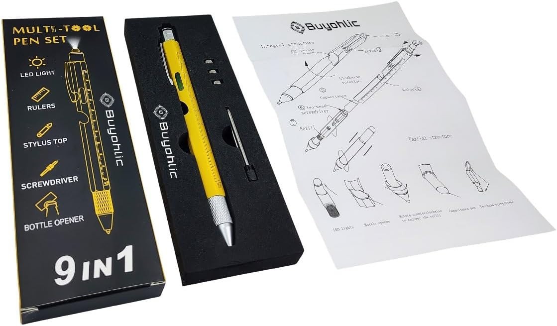 9 in 1 Multitool Pen Fathers Day Dad Gifts from Daughter Son
