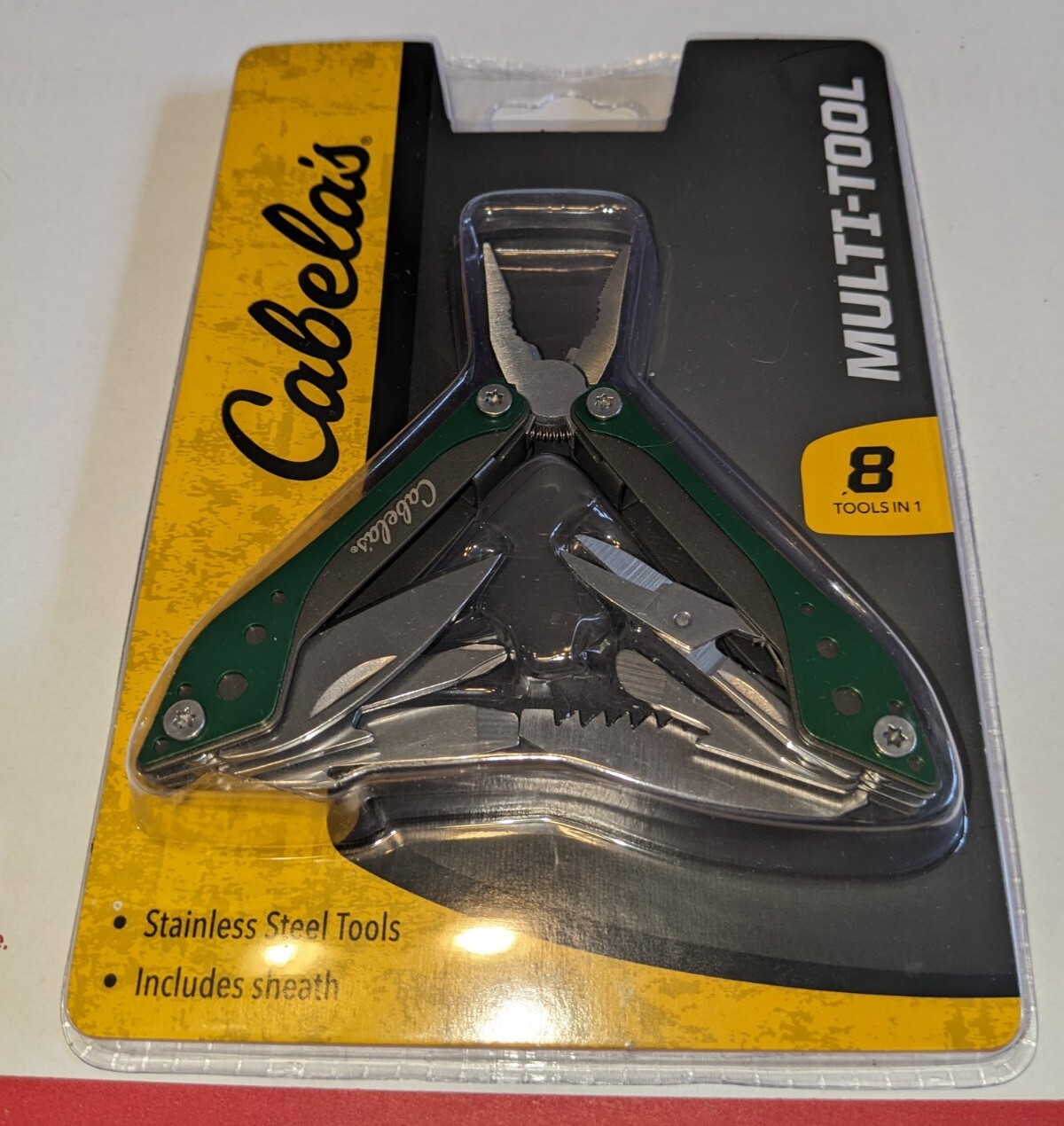 Cabela’s Compact Folding Multi Tool Knife Pliers Scissors Screw Driver Camping.