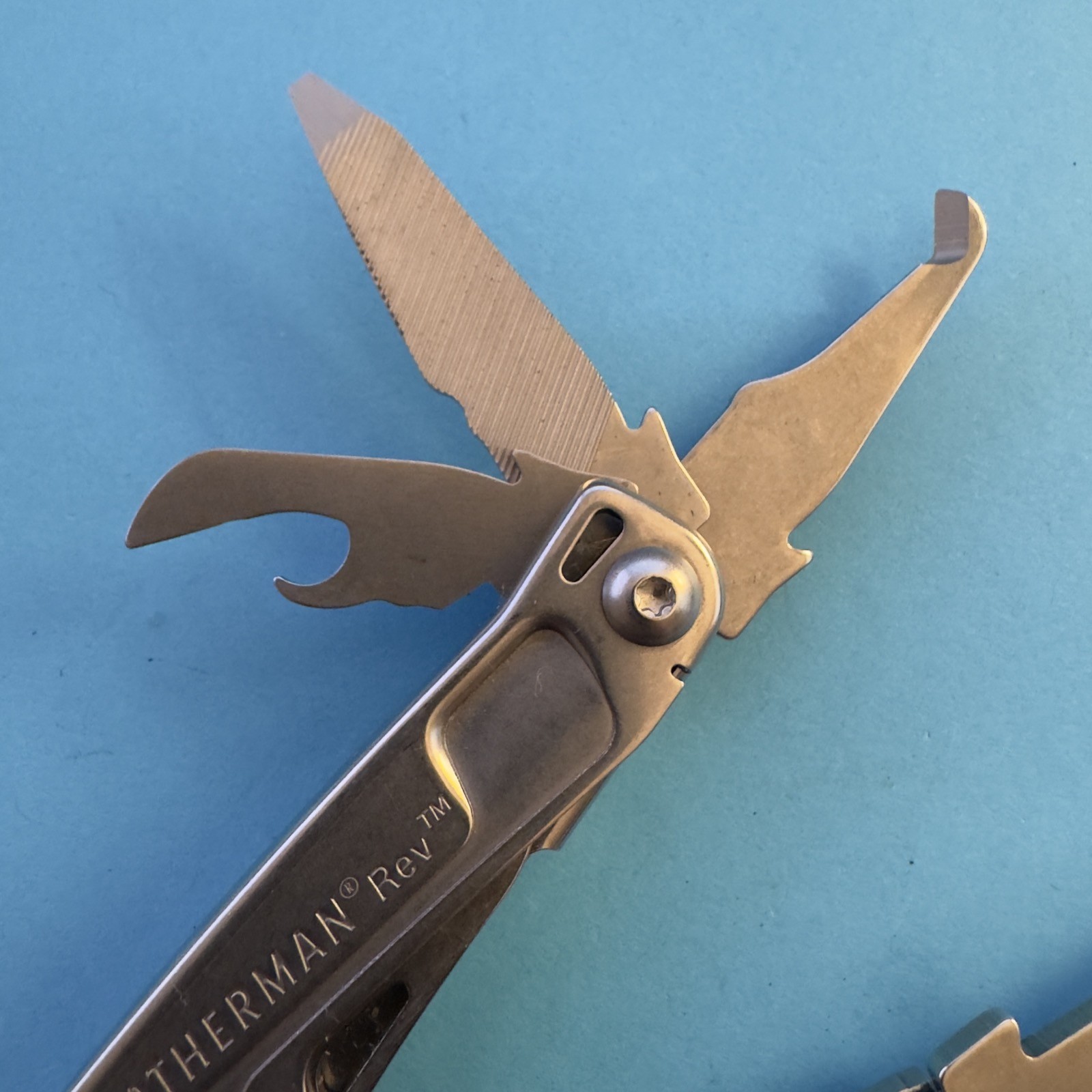 Leatherman Rev Plier Multi-Tool Pocket Clip Knife Stainless EDC #900