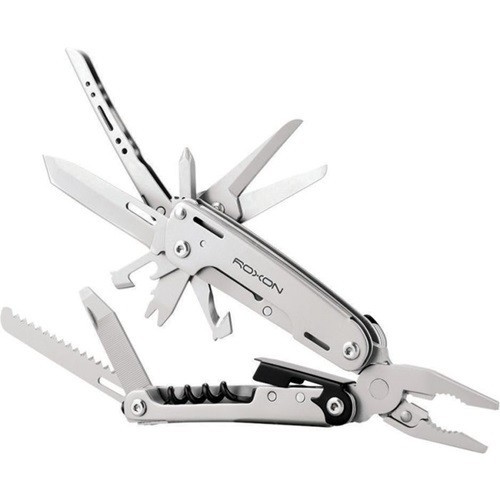 ROXON 16-in-1 Multitool with 9 Bit Set Stainless Pliers and Pouch