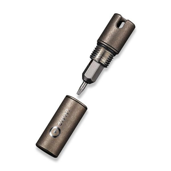Civivi Key Bit Container Bronze One Piece 6AL4V Titanium Construction C200482