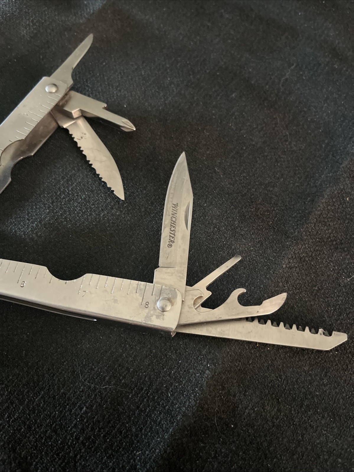 Winchester Stainless Steel Multi-Tool Pliers Serrated Knife Sheath 4 1/2”