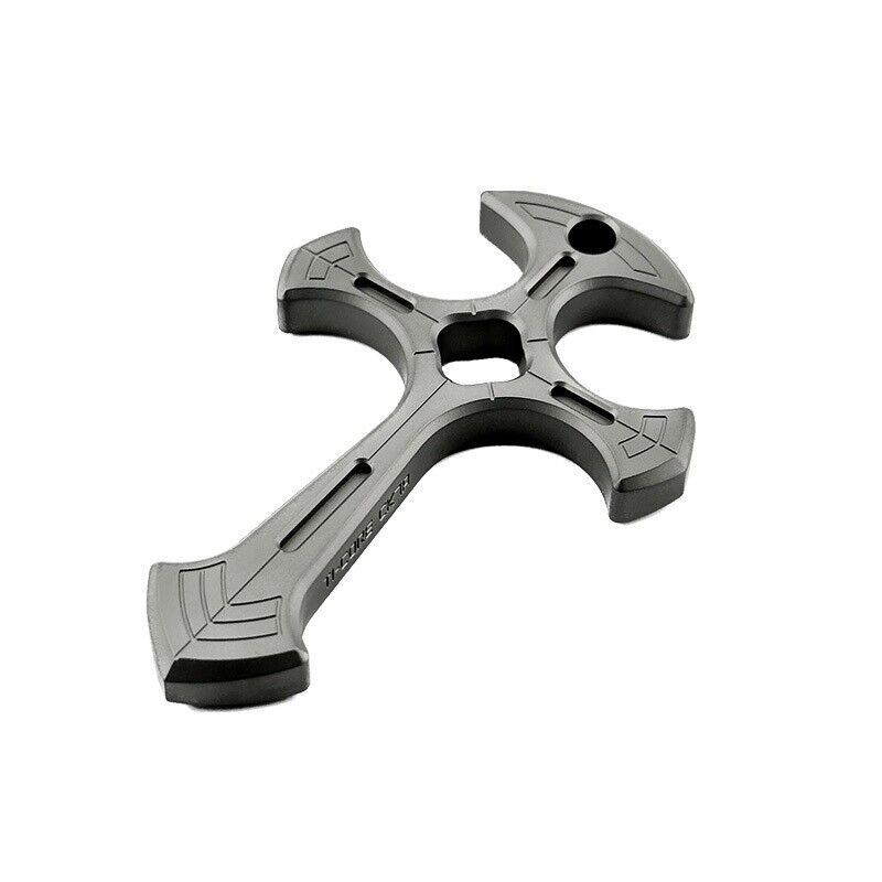 TC21 Titanium Alloy CNC Cross Necklace Pendant Bead Keychain Outdoor EDC Tools