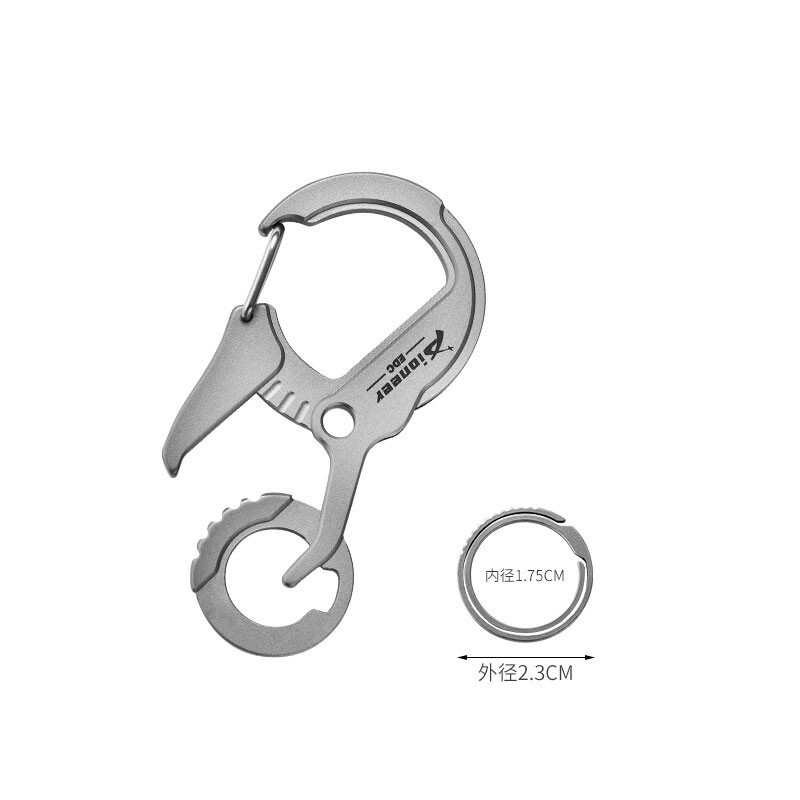 EDC Titanium Alloy Multi tools Personalize Keychain Bottle Opener Outdoor Buckle