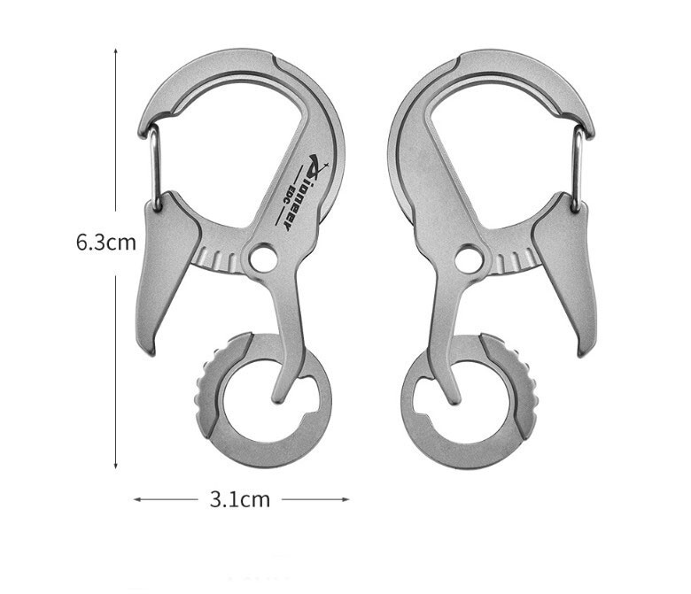 EDC Titanium Alloy Multi tools Personalize Keychain Bottle Opener Outdoor Buckle