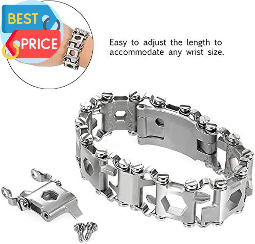 Multitool Bracelet 29 in 1, 22Cm Stainless Steel, Outdoor Travel Men Watch Strap