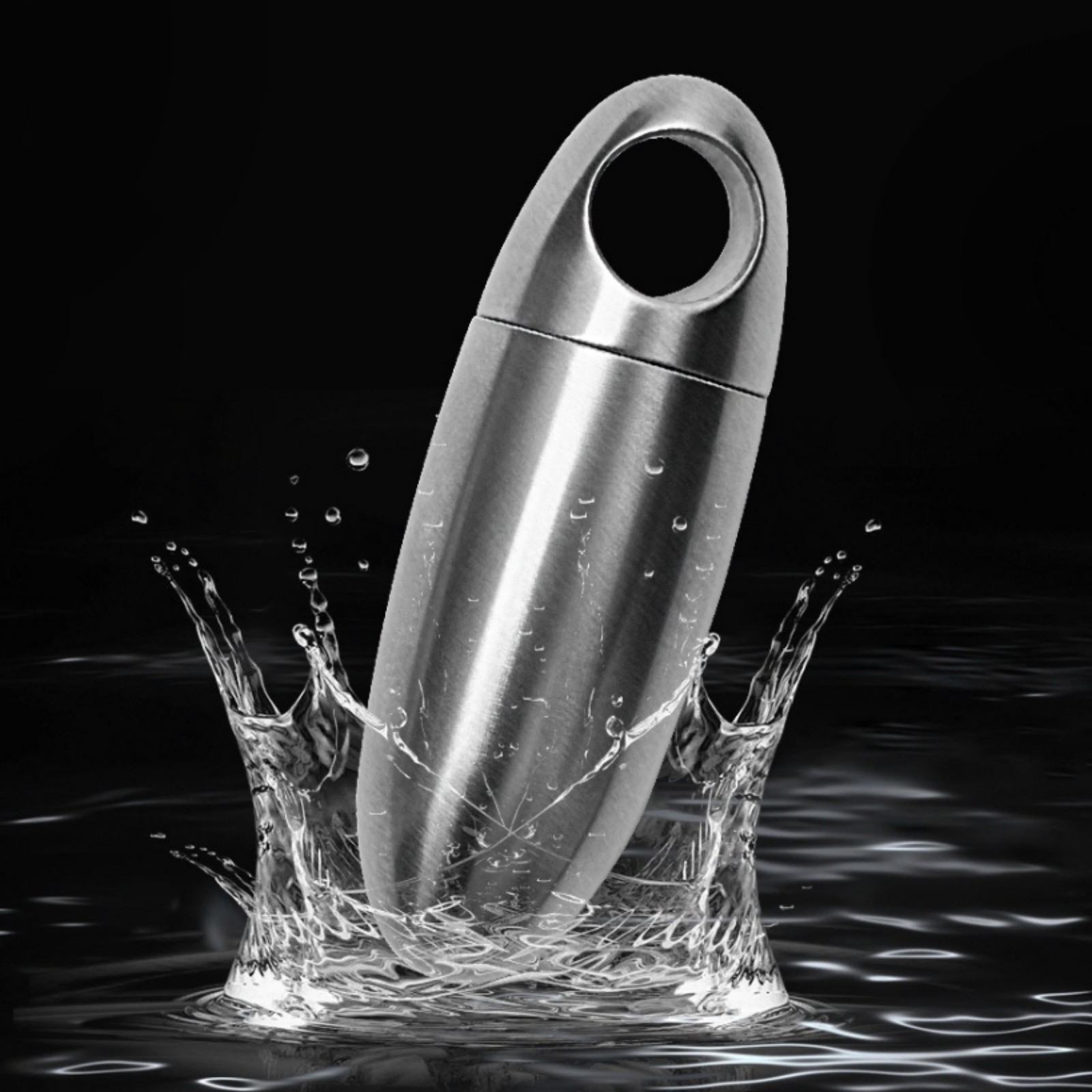 Titanium Alloy Waterproof Capsule Pill Box Keychain Travel EDC Tool Portable