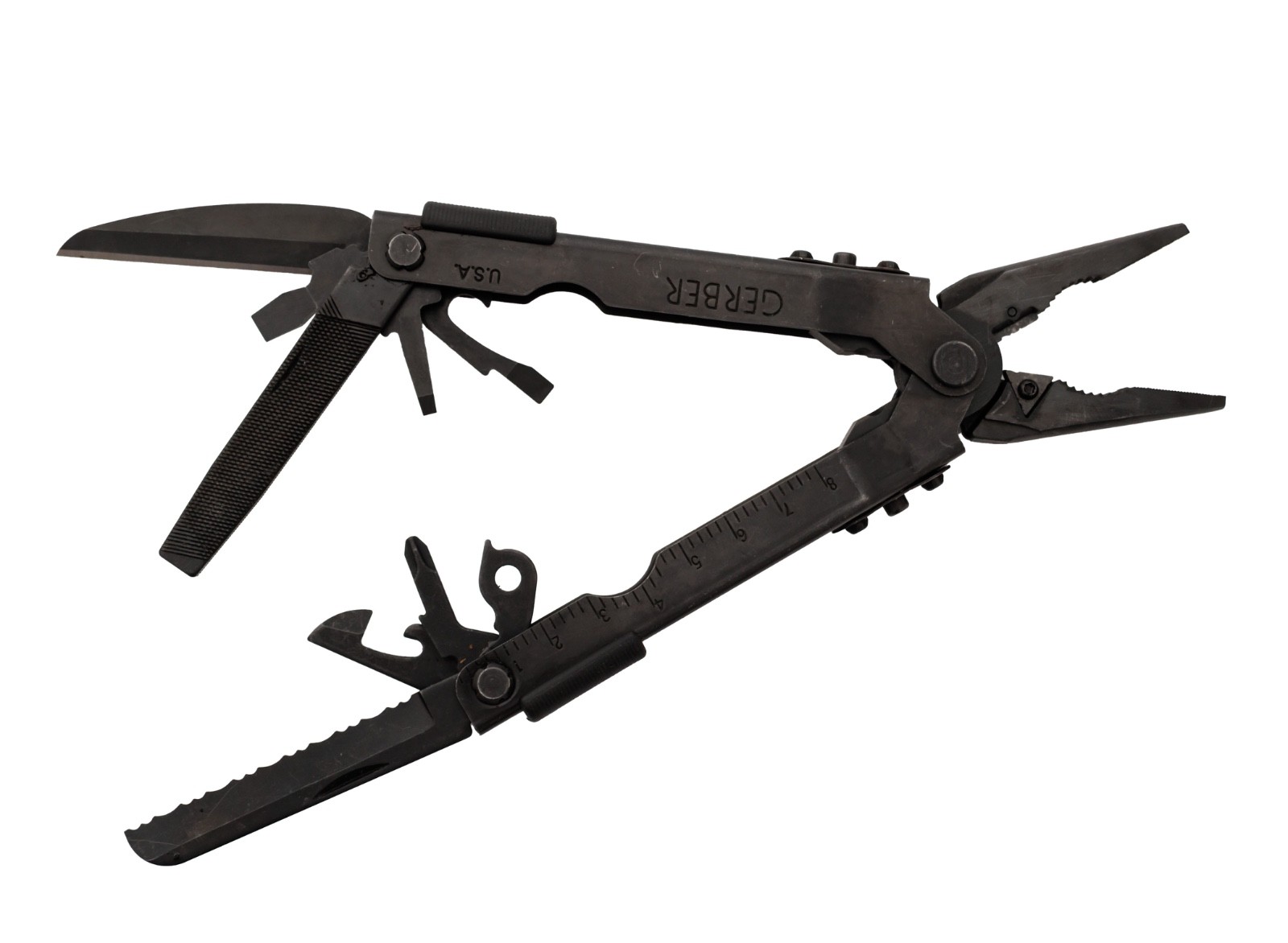 Gerber MP600 Black Oxide Multi-Tool Needle Nose Pliers Carbide Cutters