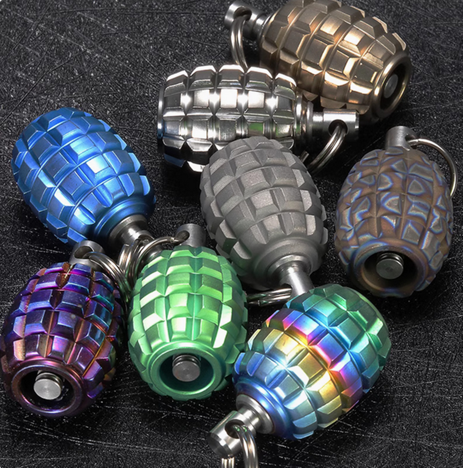 MG Titanium Alloy Begleri Parachute Cord Tool Lanyard Bead Keychain Pendant