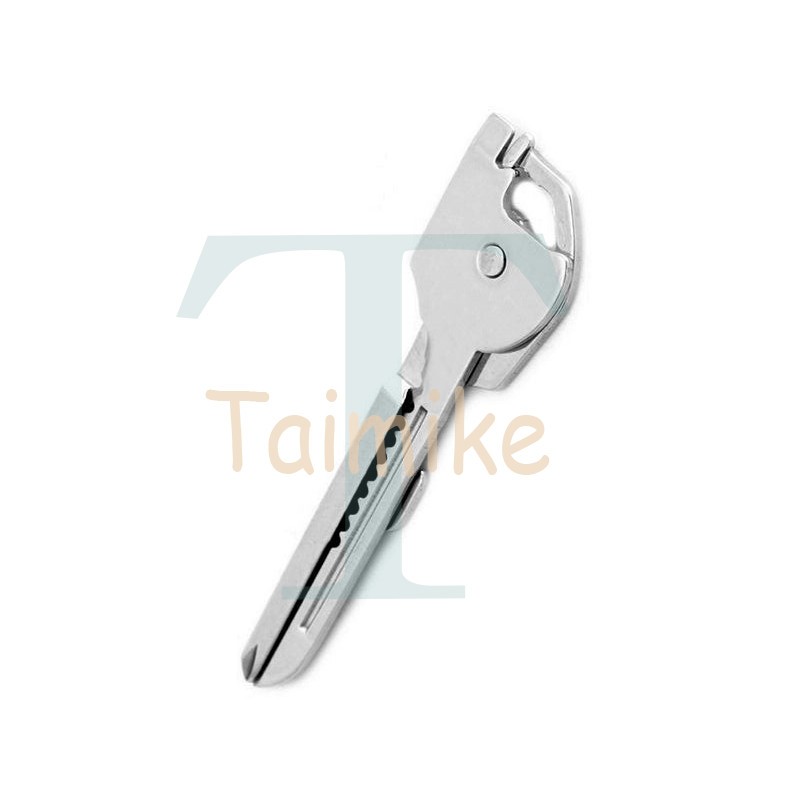 1PCS 6-in-1 Utili Key Tool Keyring Keychain Multifunction Stainless Steel