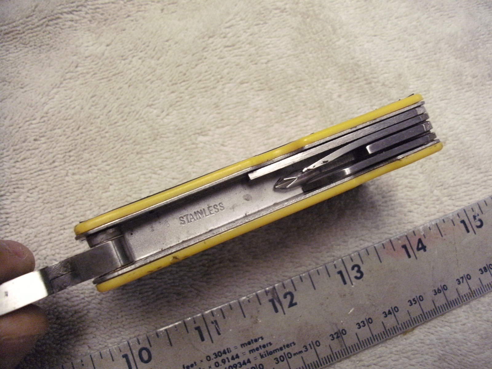 Yellow Handled Multi Tool , Unknown Maker ,See Pictures