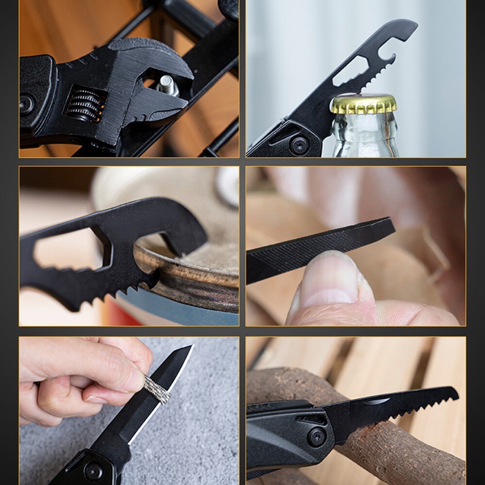 Multi Function Knife Tool With Screwdriver Wrench Purpose Travel Pocket Folding