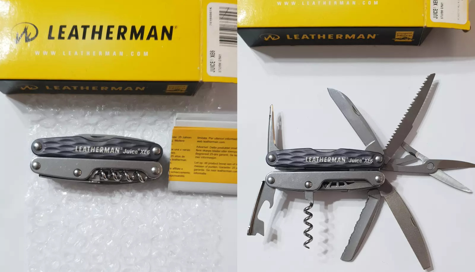 🔥 Leatherman Juice XE6 Storm Gray Collectable Retired Rare 18 Tools New in Box