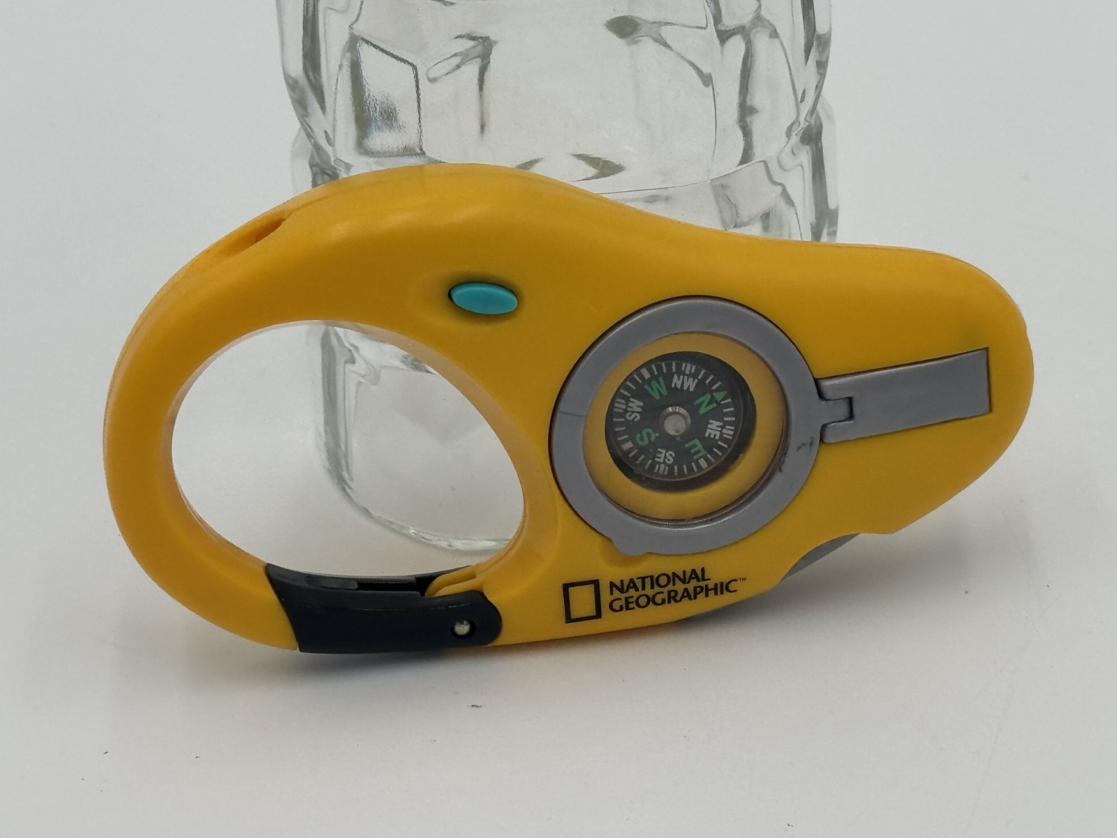 2002 National Geographic Society Carabiner Clip Compass Light Tweezers Outdoors