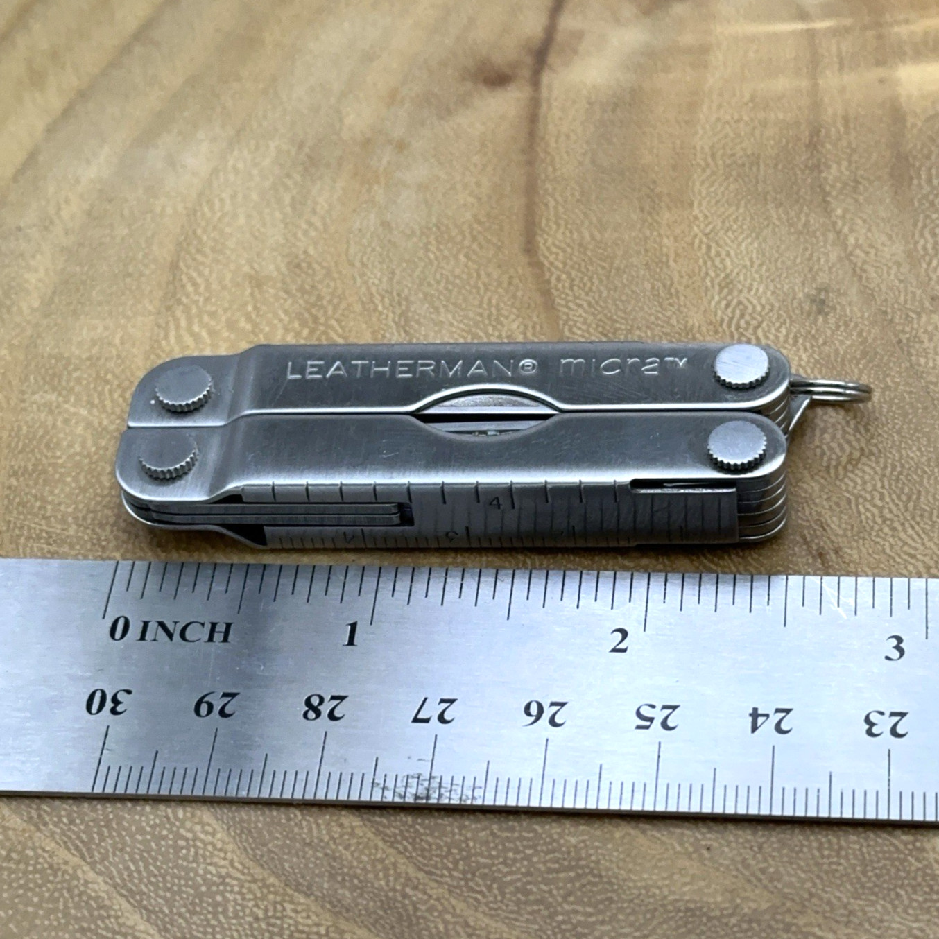 1 Leatherman Micra Stainless Mini Multitool Knife, Stainless Dated 06/97 *READ*
