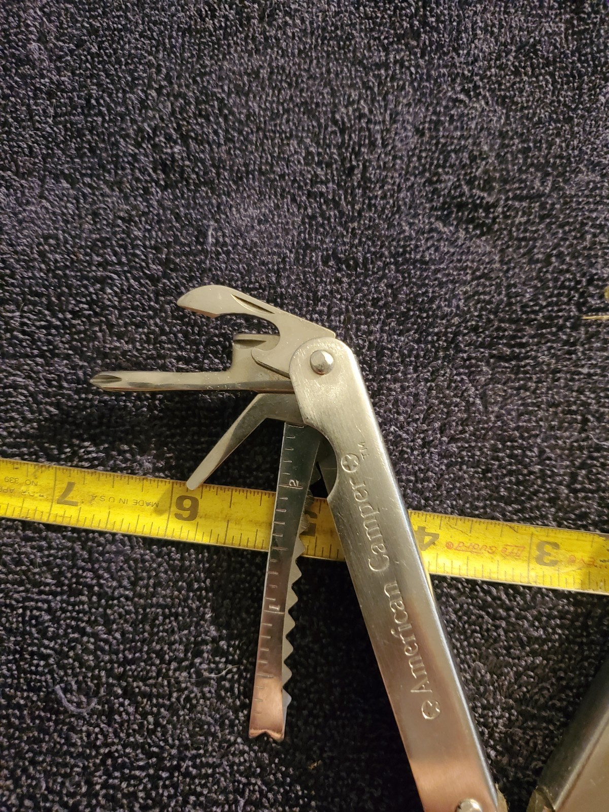 American Camper 9 Tool Multi-Tool Complete Used Free Shipping