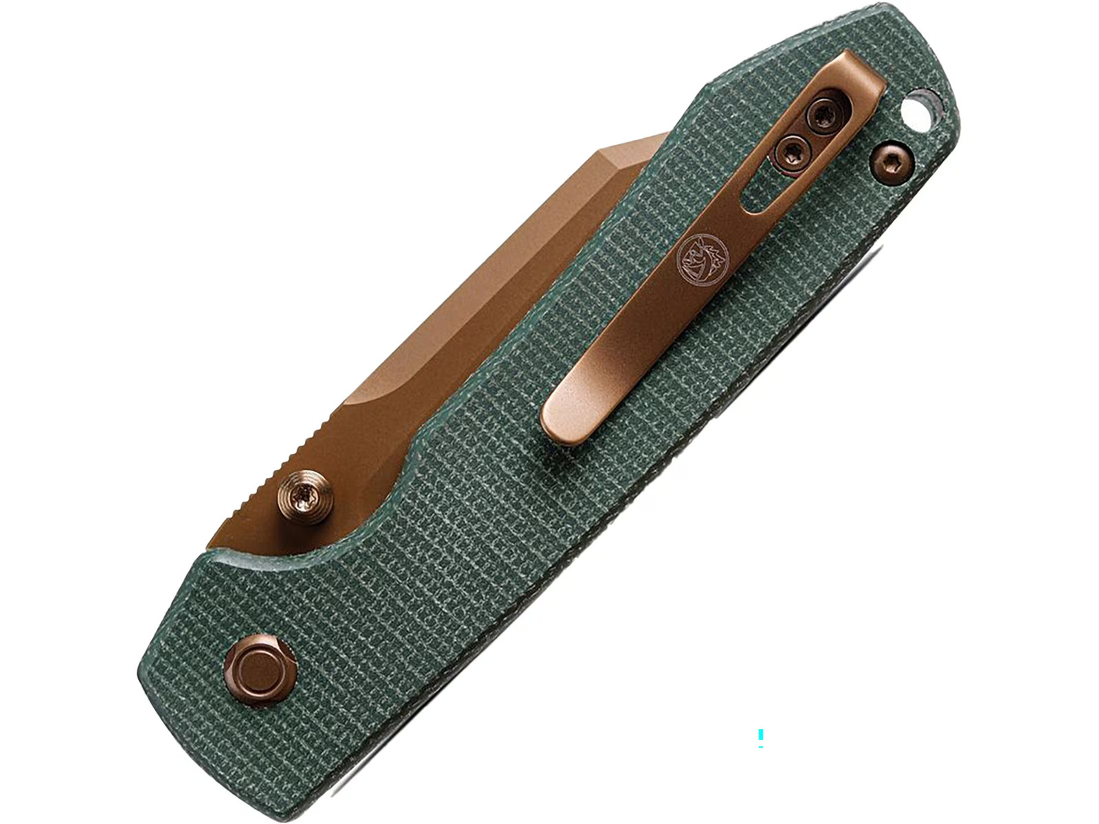 Vosteed Raccoon Top Liner Lock Pocket Knife 3.25″ Bowie Sandvik 14C28N Copper