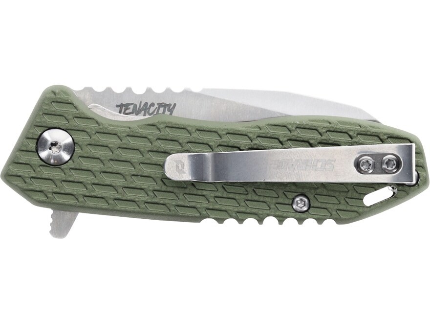 Schrade Tenacity Pocket Knife 2.5″ Modified Drop Point AUS-10 Satin Blade