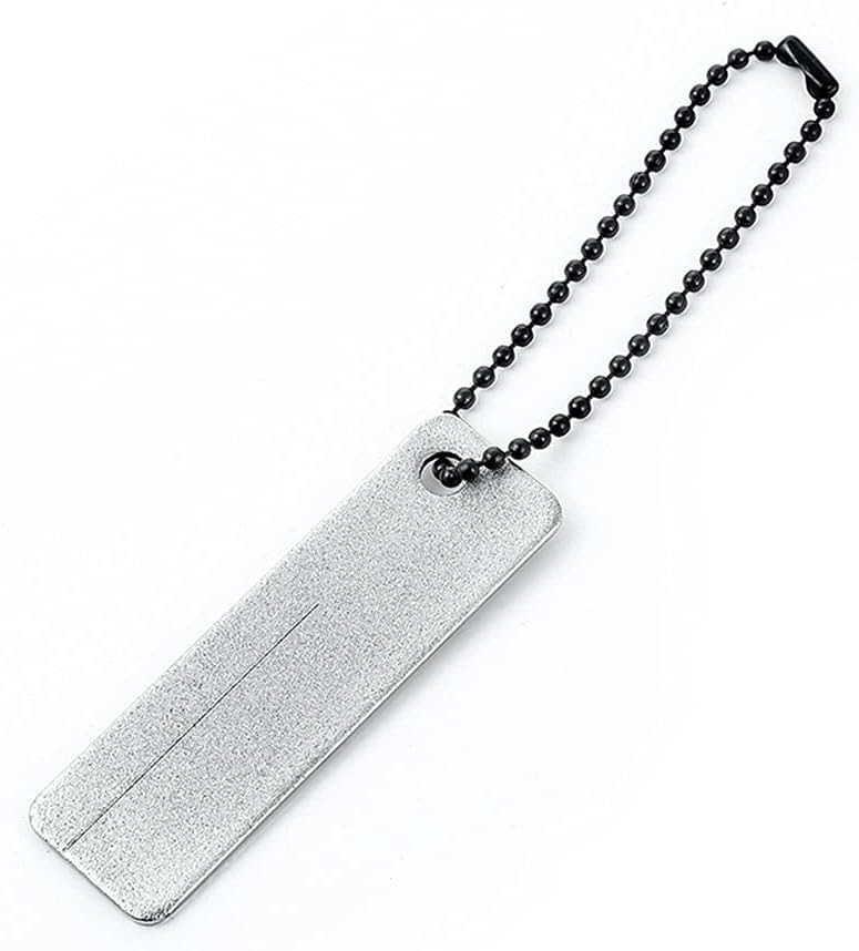 Diamond Grindstone Mini Portable Diamond Stone Sharpener with Keychain for Fi…