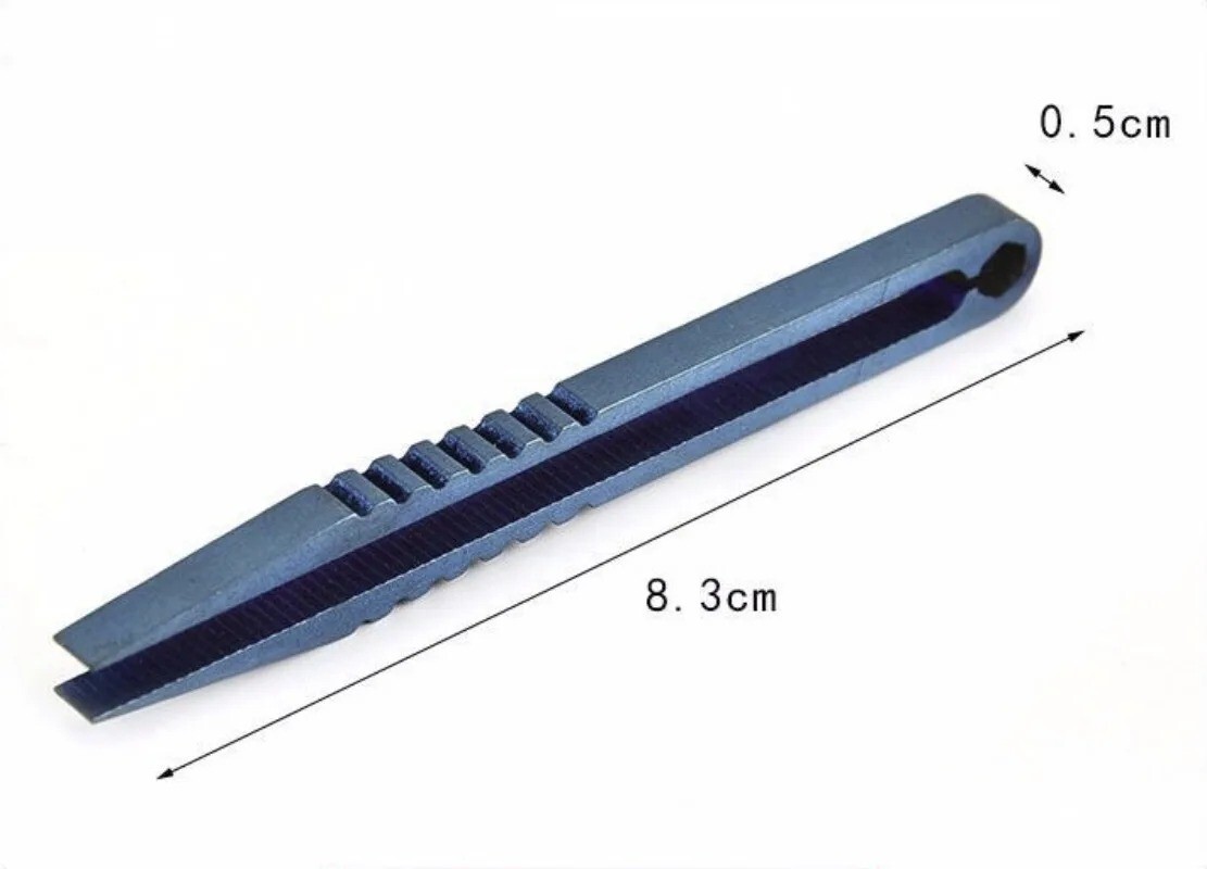 2 Sizes Portable Titanium Alloy Tweezers Outdoor Survival Camping Travel EDC