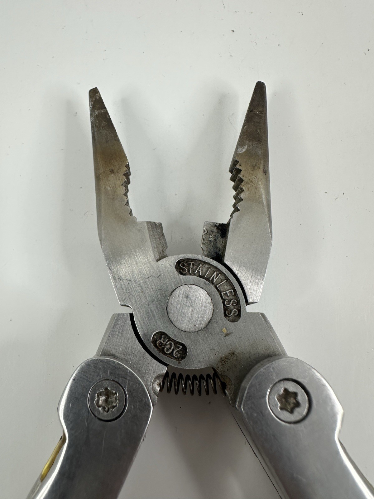 Multi Tool Plus Knife Maxam 9-in-1 Pocket Stainless Wood Handle w/ Case Tool