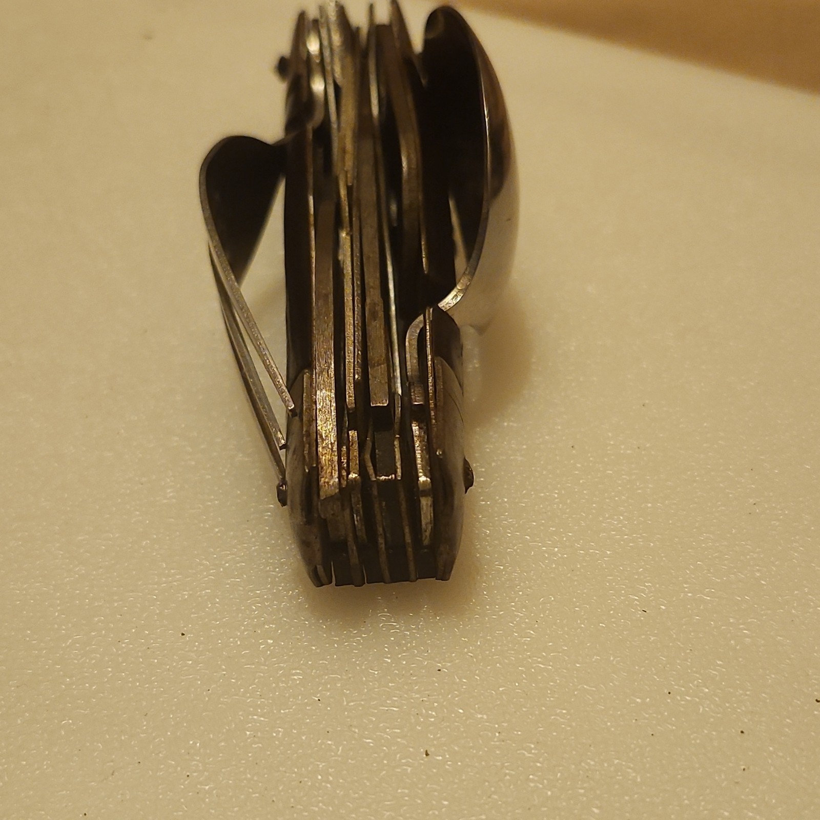 Folding Camping Multi-Tool 11-in-1 Stainless Knife 2.25in Blade Black/Silver