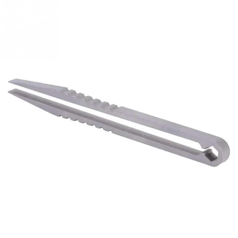 2 Sizes Portable Titanium Alloy Tweezers Outdoor Survival Camping Travel EDC