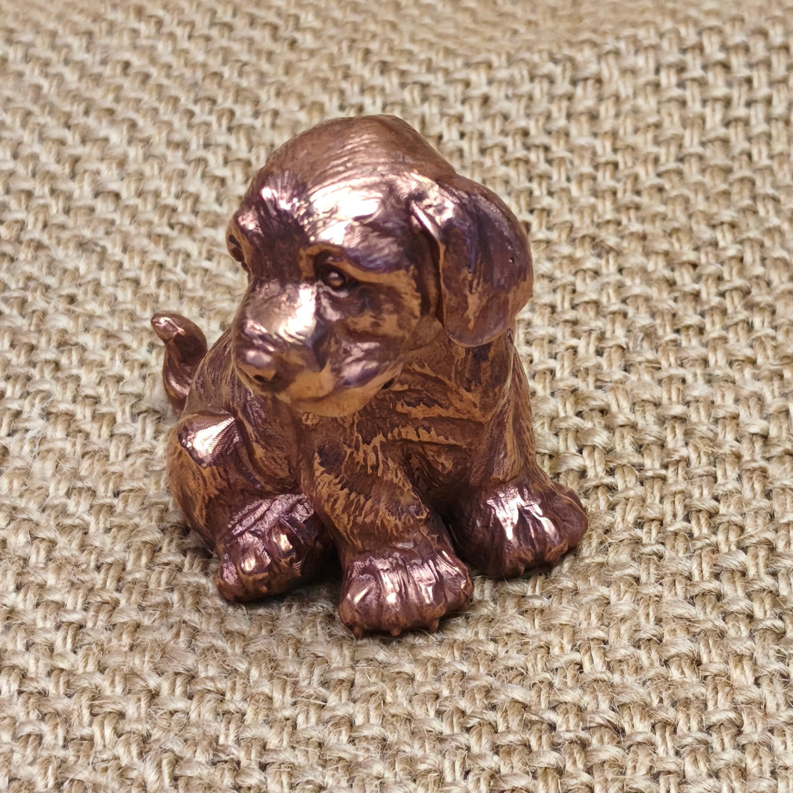 Purple copper sculpture Labrador ornament Artistic animal canine dog